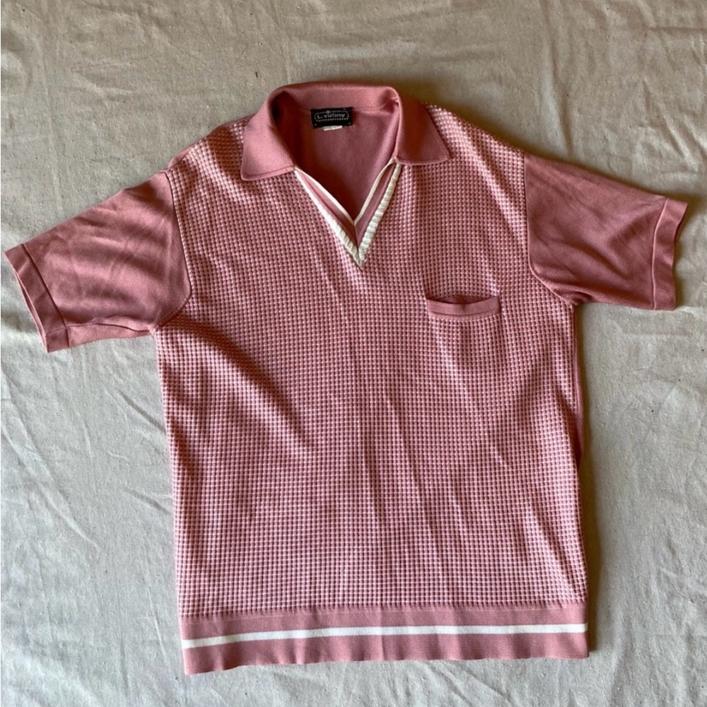 Vintage men’s 60s  Pink polo shirt